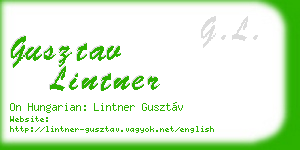 gusztav lintner business card